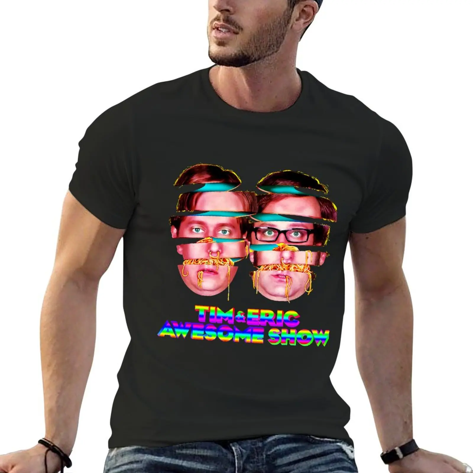 

Gifts For Women Tim And Eric Spaghetti Heads More Then Awesome T-Shirt Blouse cotton graphic tees luxury clothes men