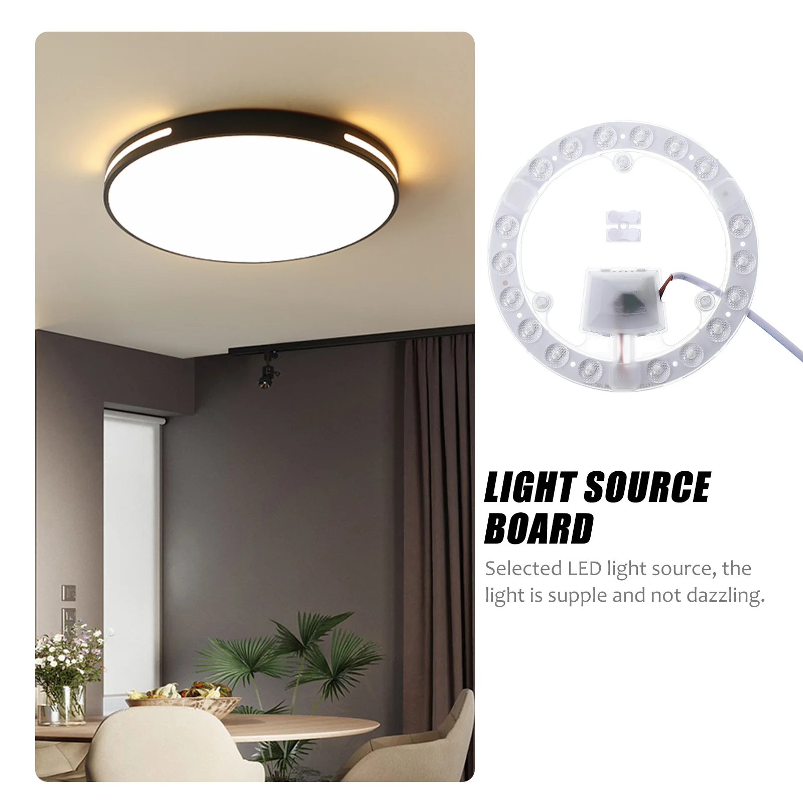 لوحة مصدر الإضاءة المغناطيسية المستديرة LED لتحويل ضوء السقف ملحق مصباح مقاوم للرطوبة المتين #6