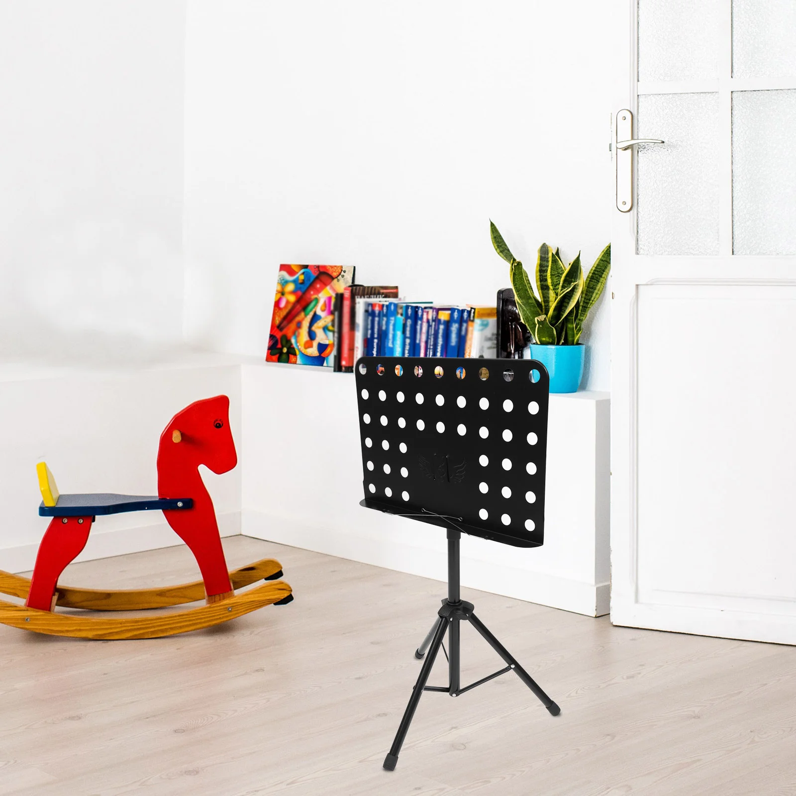 

1Pcs Retractable Music Stand with Knob Control Tilting Board for Correct Posture Healthy Spine Use Black Music Stand