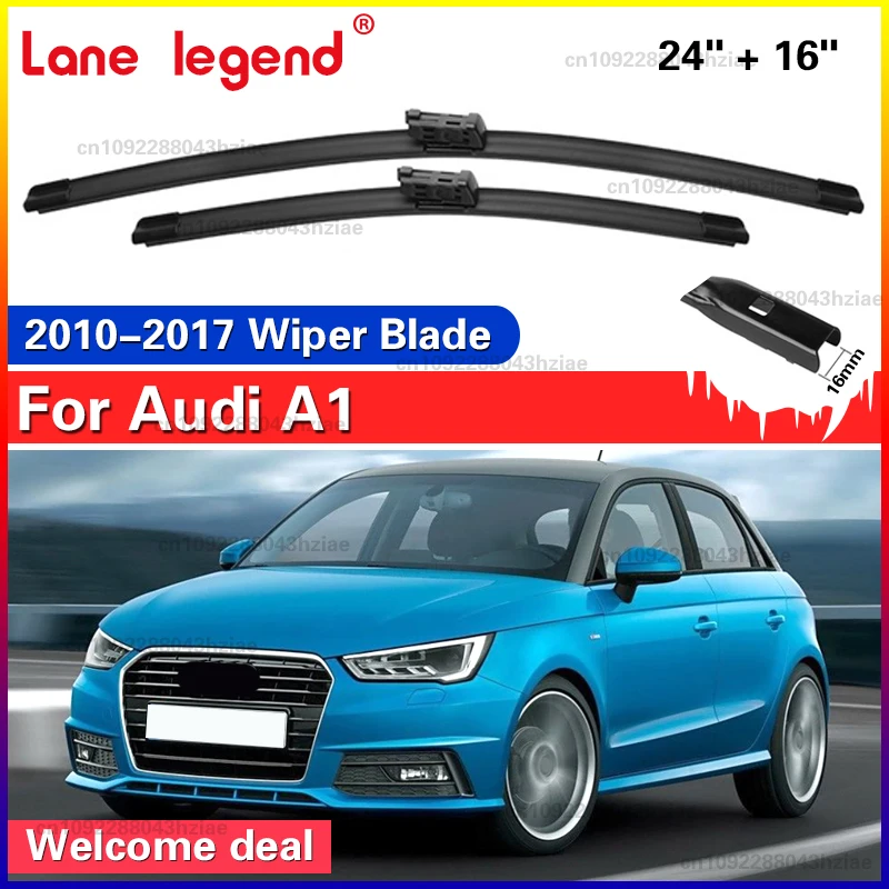 Frontwischerblätter-Set für Audi A1 8X 2010 2011 2012 2013 2014 2015 2016 2017 SLine Windschutzscheibe Windschutzscheibe Fenster 24 "+ 16"