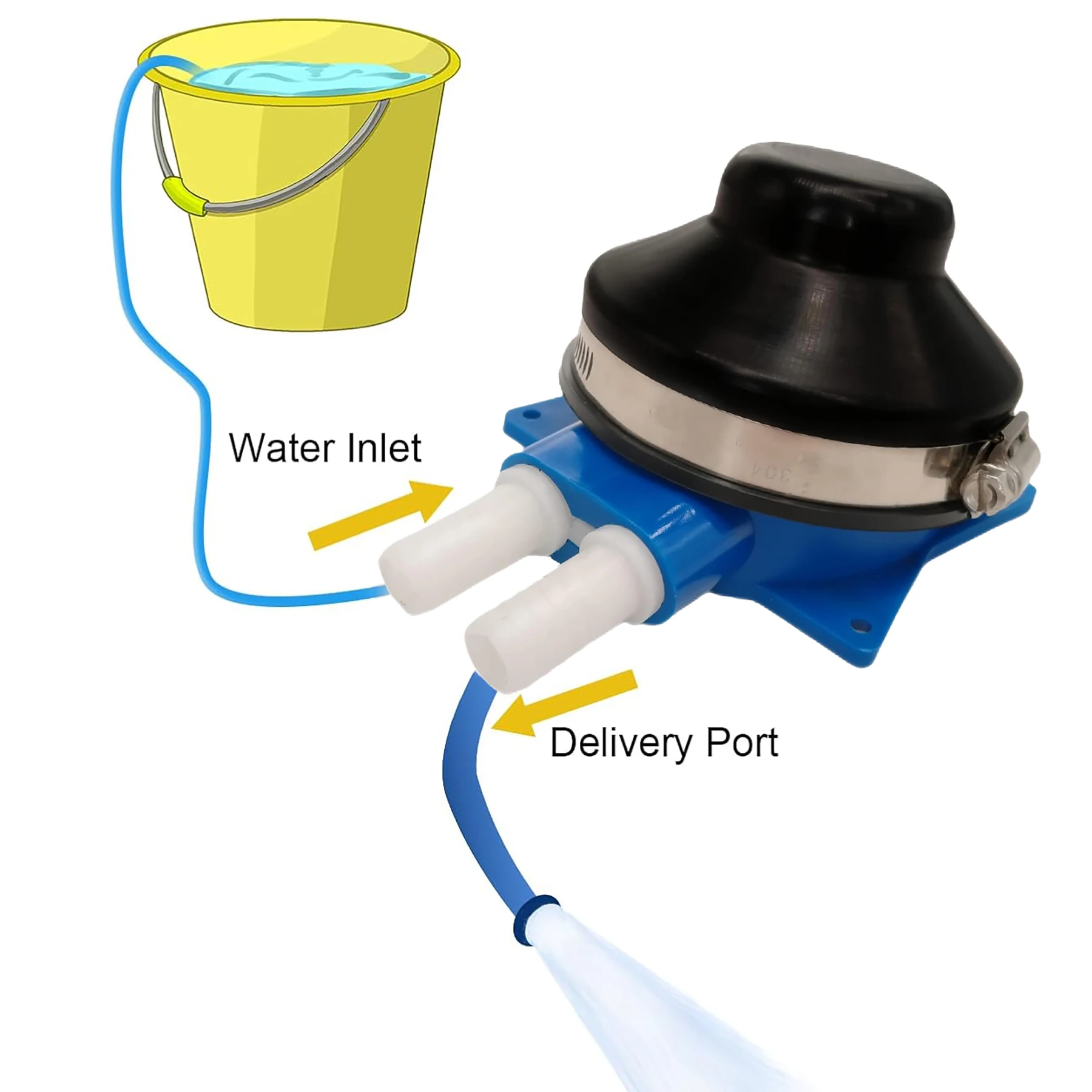 Afbeelding 6: Marine Boot RV Caravan Baby Kombuis Voet Waterpomp voor 1/2