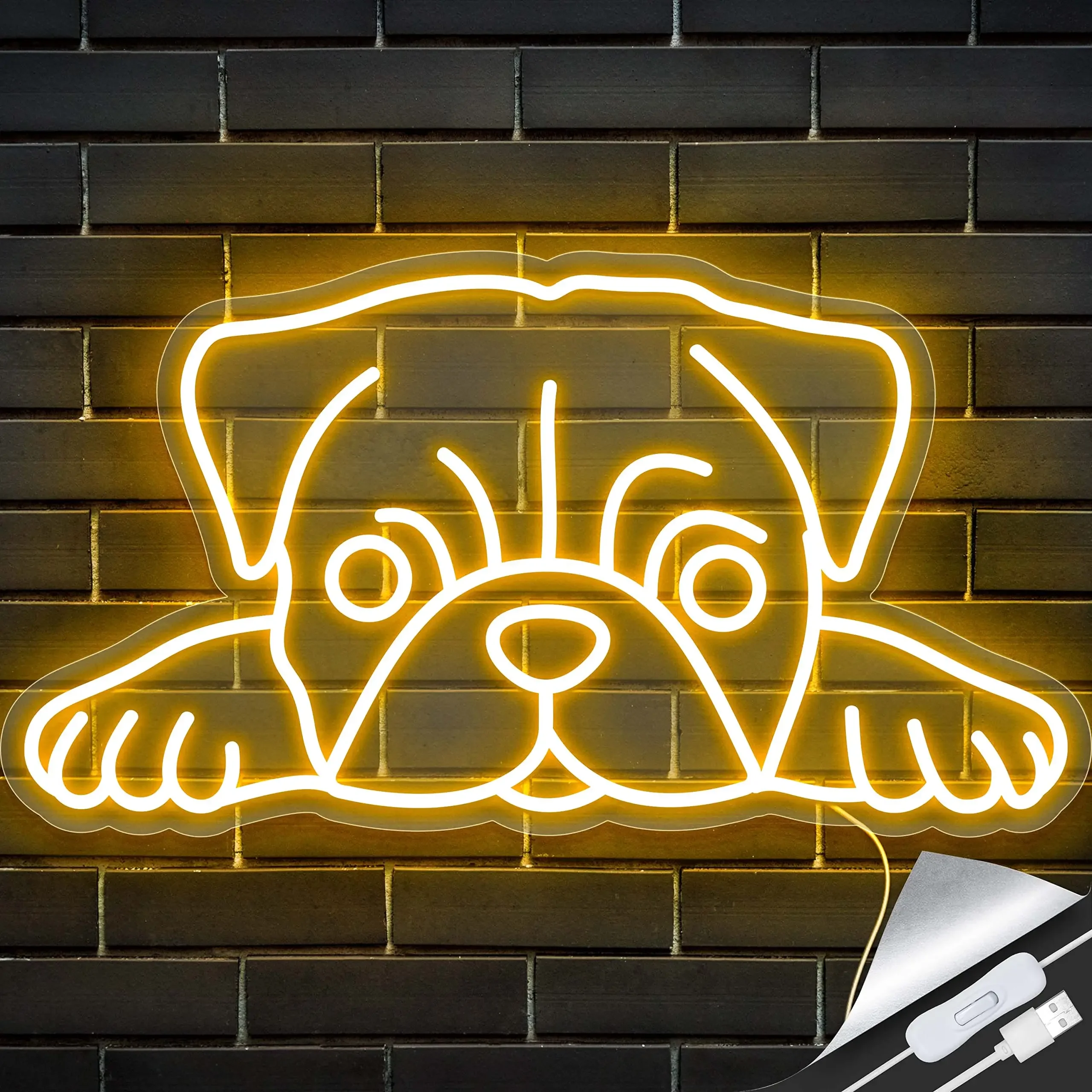 Neon Led Sign Dog LED Neon Light Sign USB Children's Bedroom Decoration Desk Table Night Light Lamps Creative Birthday Gift