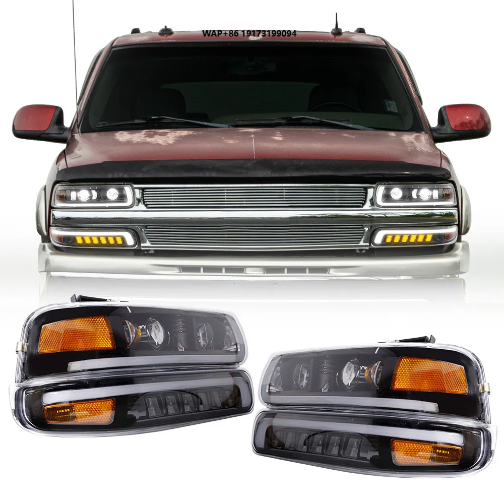 

Led Headlights for 1999-2002 Chevy Silverado 1500 Accessories Headlight for Silverado 2500 HD 3500 Suburban Tahoe