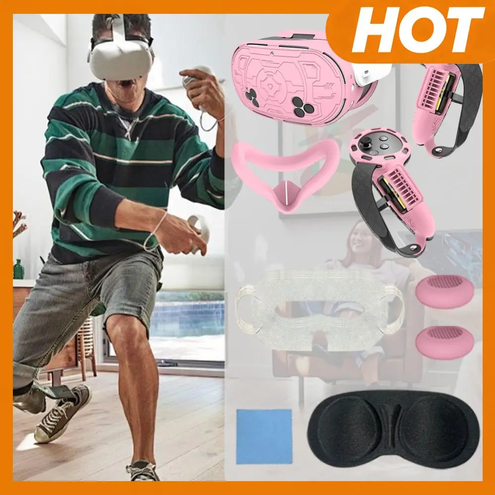 

7 шт. VR аксессуары защитный чехол против падения для Meta Quest 3S VR аксессуары противоударный чехол для ручек контроллера VR чехол