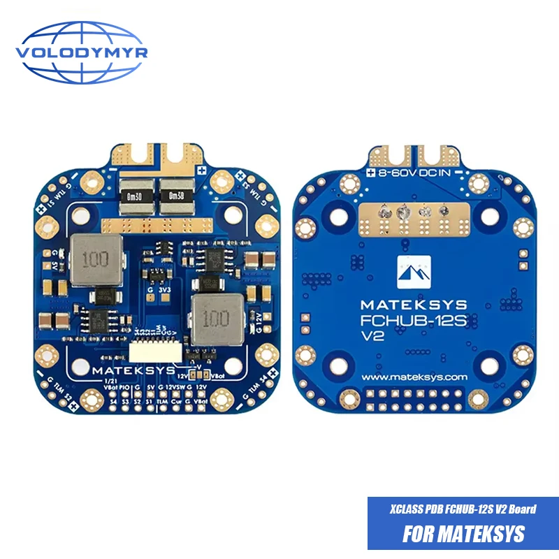 VOLODYMYR for Matek System XCLASS PDB FCHUB-12S V2 Board 5V & 12V Output w/ Current Sensor 3-12S Lipo for FPV Quadcopter