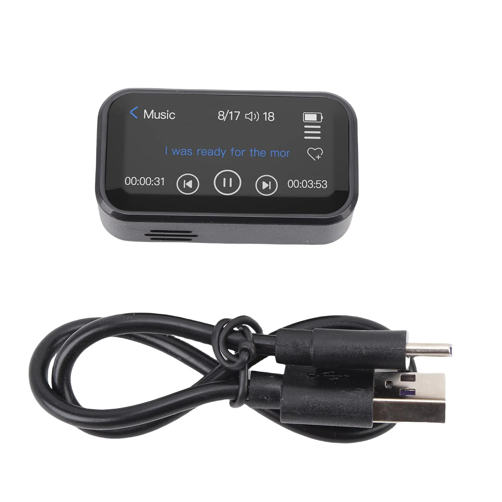Pemutar MP3 BT Pemutar MP3 BT Portabel Klip Belakang Layar Sentuh Penuh 1,47 inci 32GB Pemutar Musik HiFi Lossless Radio Perekam Suara