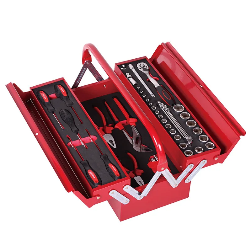 

Repair box steel car portable hardware repair kit storage box 48 pieces