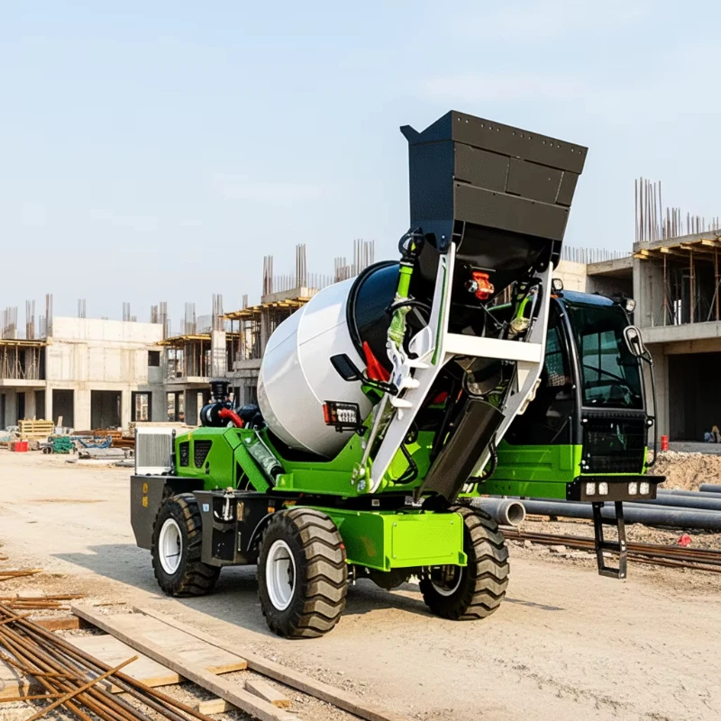 Customized Self Loading Concrete Mixer Truck With Low Fuel Consumption and High Output Factory Self Feeding Machine