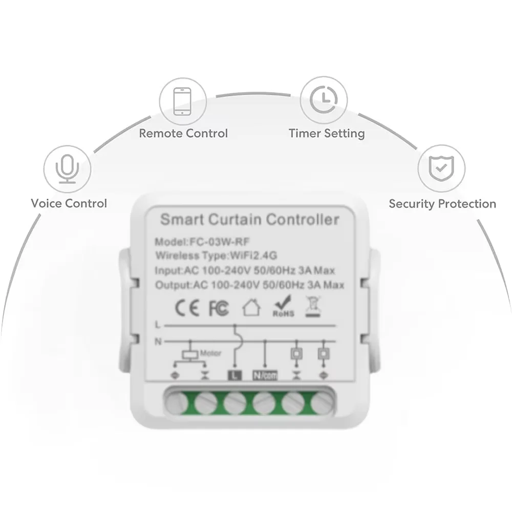 Tuya Smart WiFI/Zigbee RF Curtain Switch Module For Roller Blind Shutter Electric Motor Timing Voice Work With Alexa Google Home