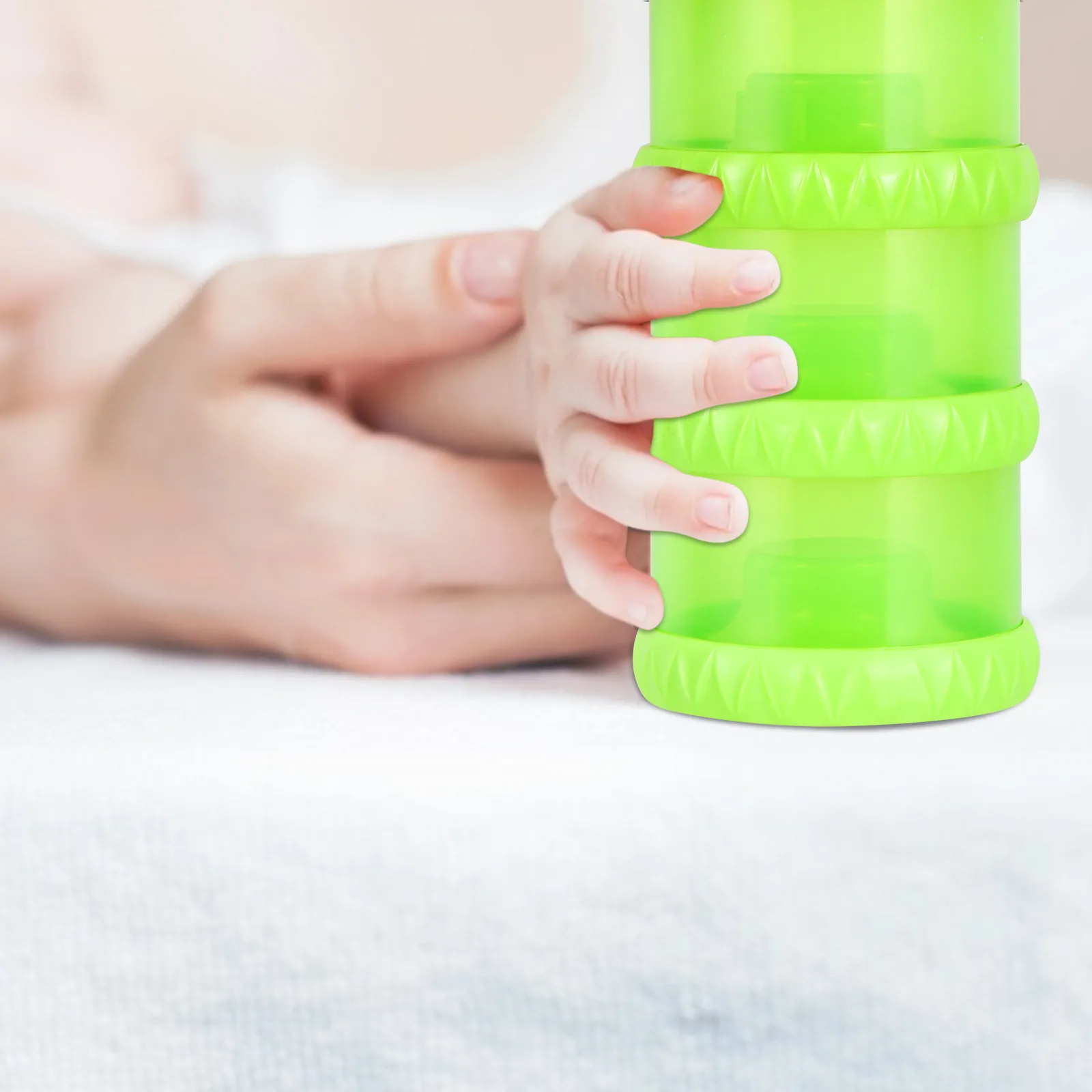 

Infant Milk Powder Dispenser 3 Layer Detachable Design Fresh Sealed Baby Food Container Cute Shape for Outdoor Travel