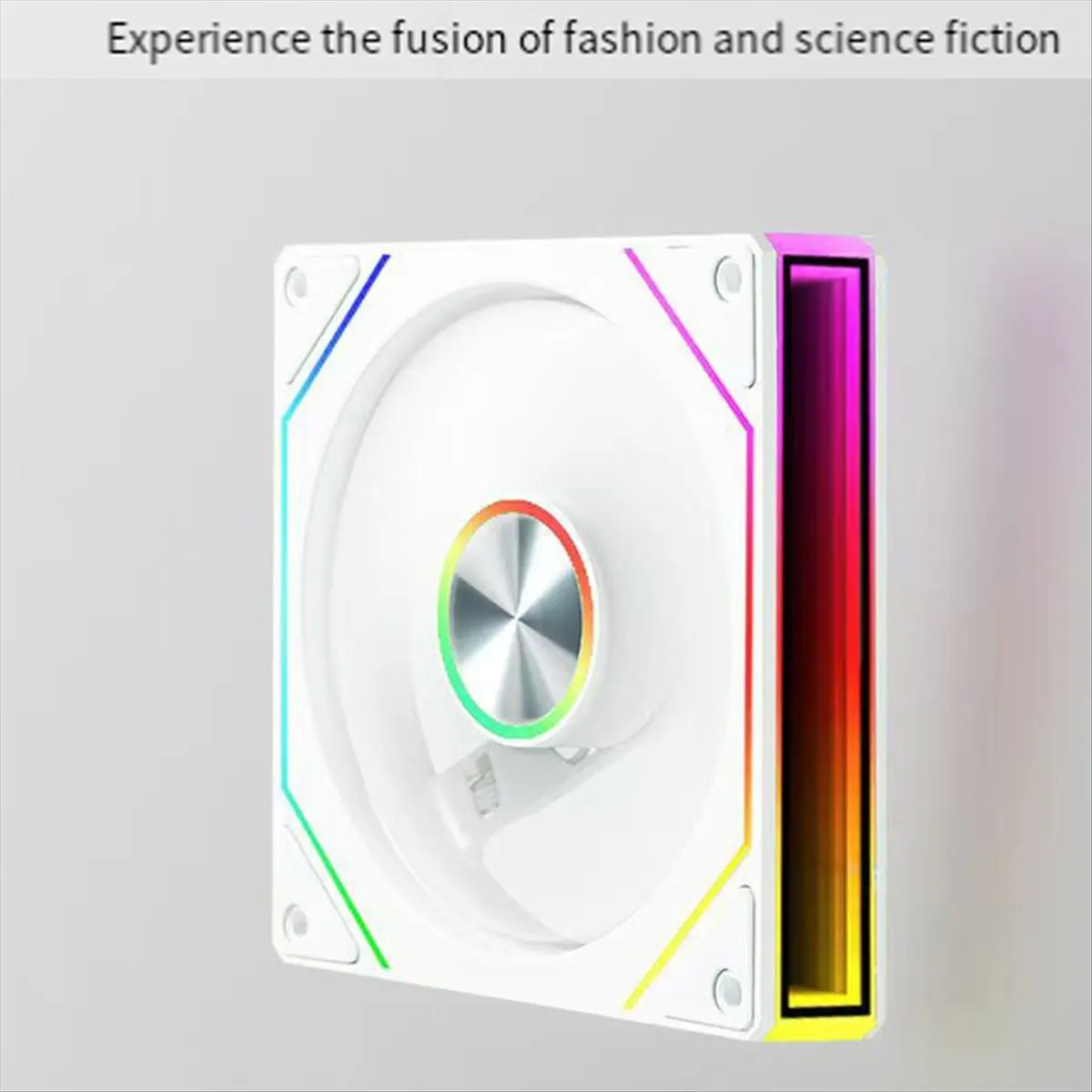 9 PRO Computer Chassis Fan 12cm ARGB 4 Pin PWM Quiet Cooling Fan 12V Large Air Volume 63CFM/800-1600RPM Forward White