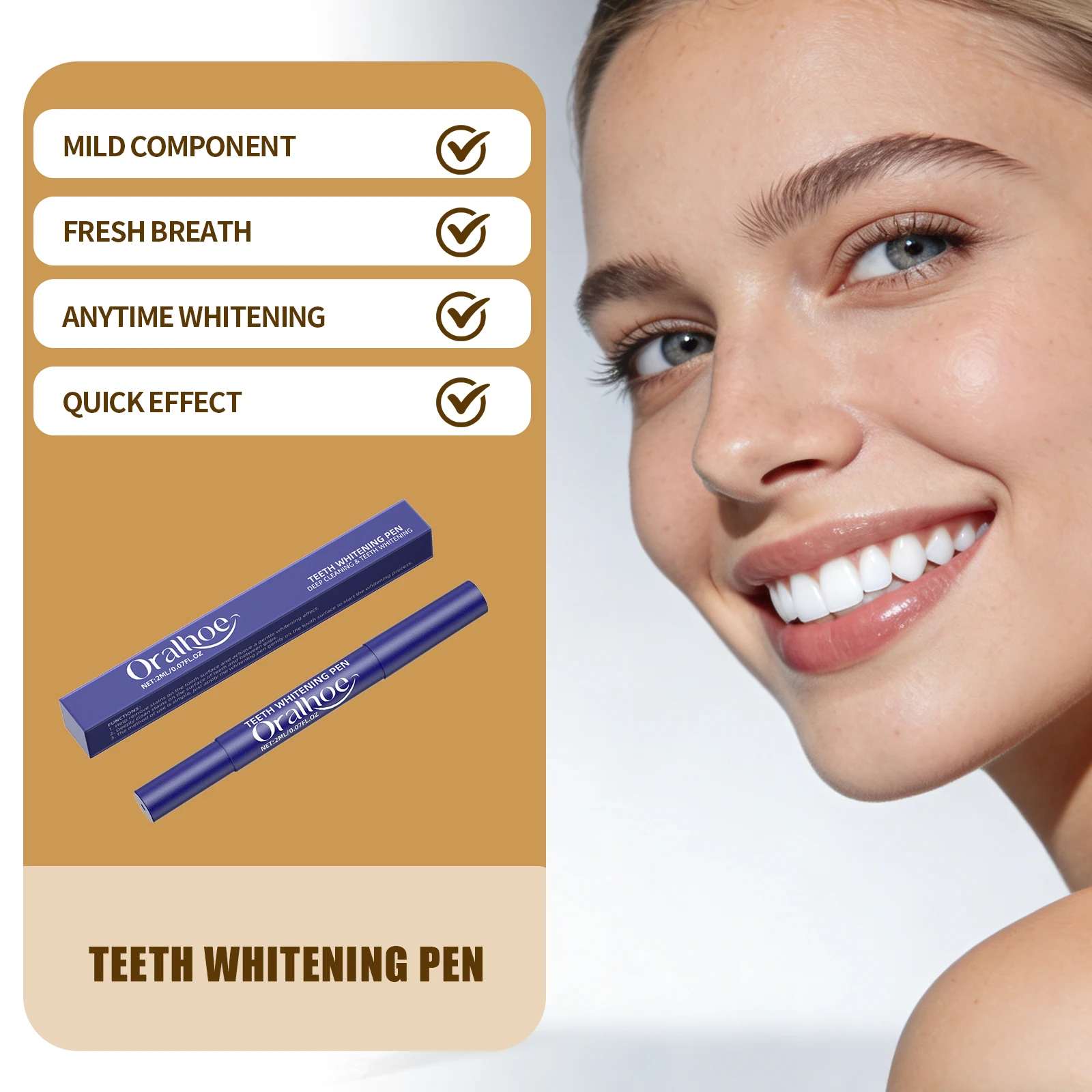Instant Whitening Teeth Pen Clean Tooth Effectively Removes Dental Plaque Brighten Your Smile Fresh Breath Teeth Bleaching Serum