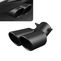 Universal Car Auto Exhaust Muffler Tip Stainless Steel Dual Pipe Trim Modified Car Rear Tail Throat Liner For Most Cars