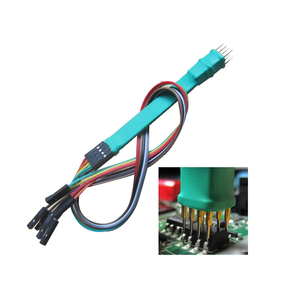 2.54mm DIP8 Cable Chip Burning Test Probe Pin Flash Read DATA Reading Software Transfering Programming Download Fixture