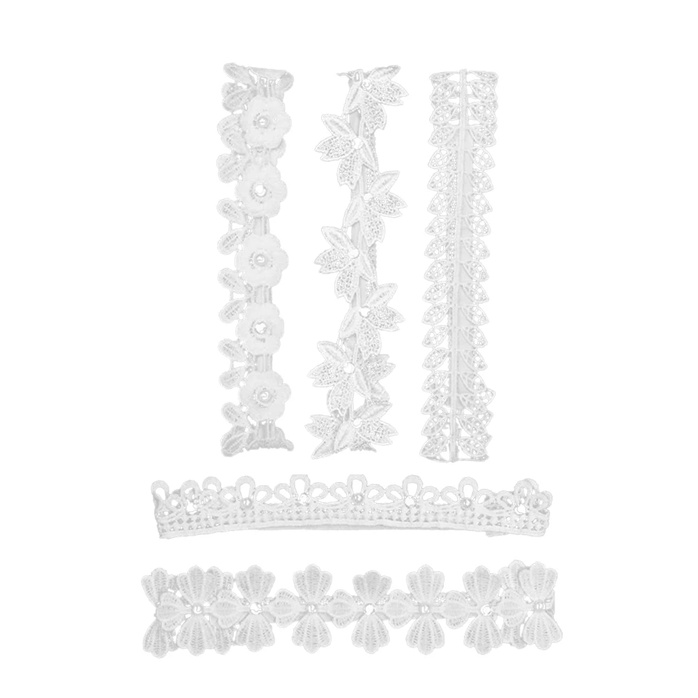 

5PCS Lace Hollow Out Forehead Lace Hair Band Band Child Hair Ribbon Girls Toddler Stage Performance Festivals Gifts