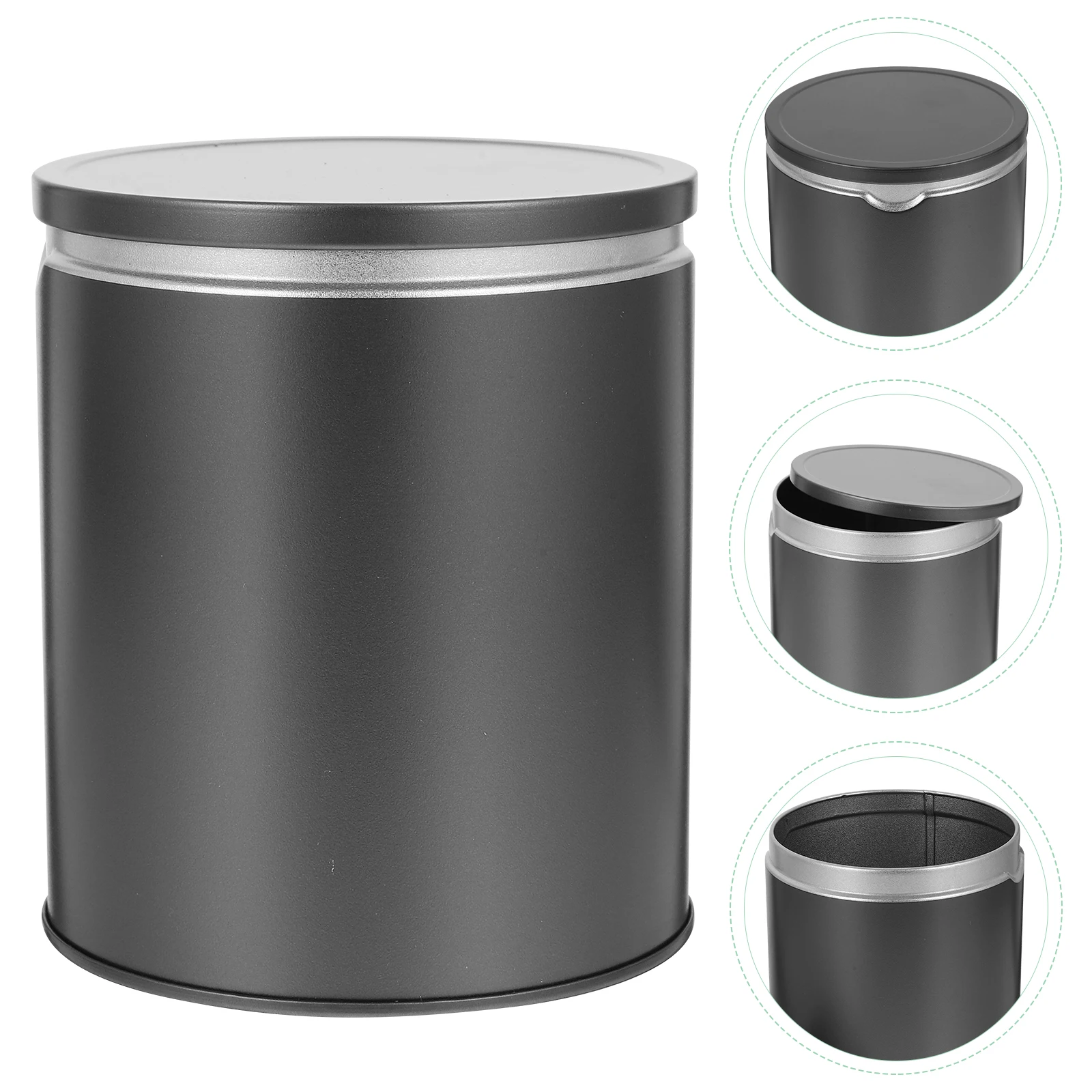 

2 Pcs Tea Jar Gift Box Airtight Containers Jars for Loose Tin Pot Canister Tinplate