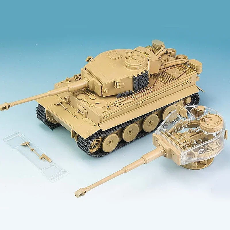 Ryefield RM5025 Model Kit tank assembly kit Tiger tank initial type full internal structure transparent car shell version 1/35