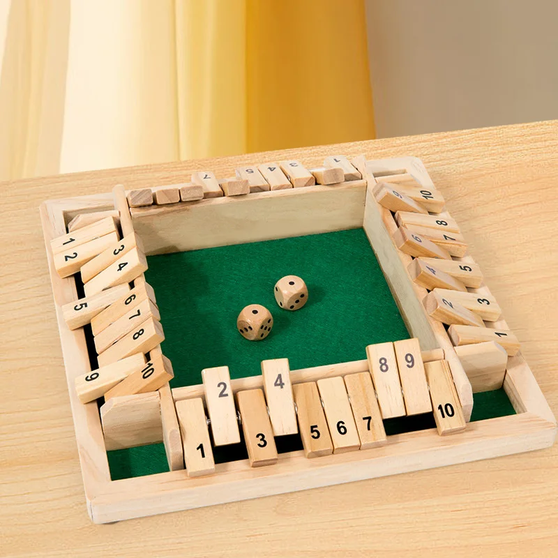 Kinderen Montessori Vierzijdige Flip Kaart Spel Intellectueel Educatief Speelgoed Board Box Dobbelstenen Speelgoed Familie Wiskunde Puzzels Speelgoed