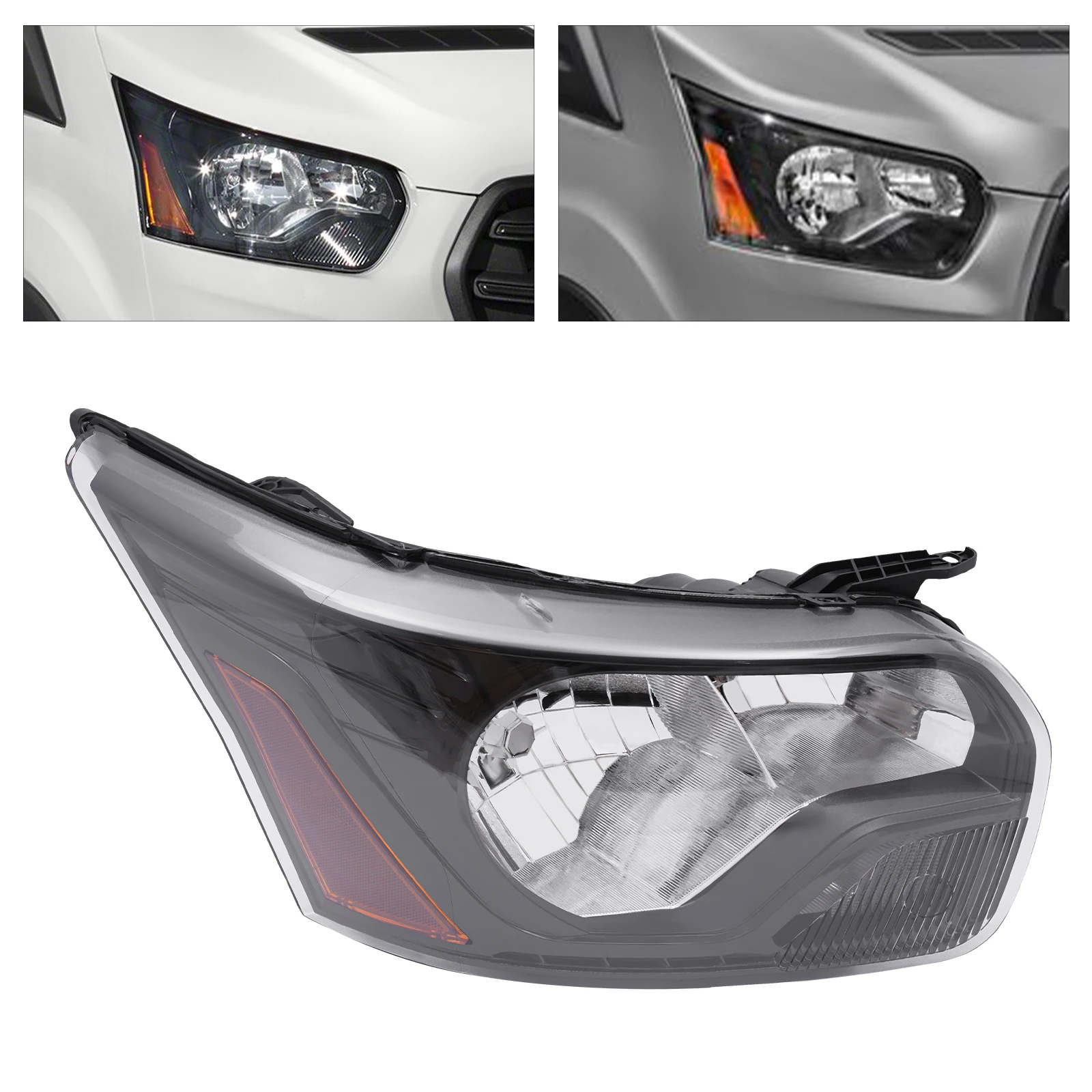 

Right Fits 2015-2021 2022 Ford Transit Front Halogen Headlight Headlamp Passenger Side