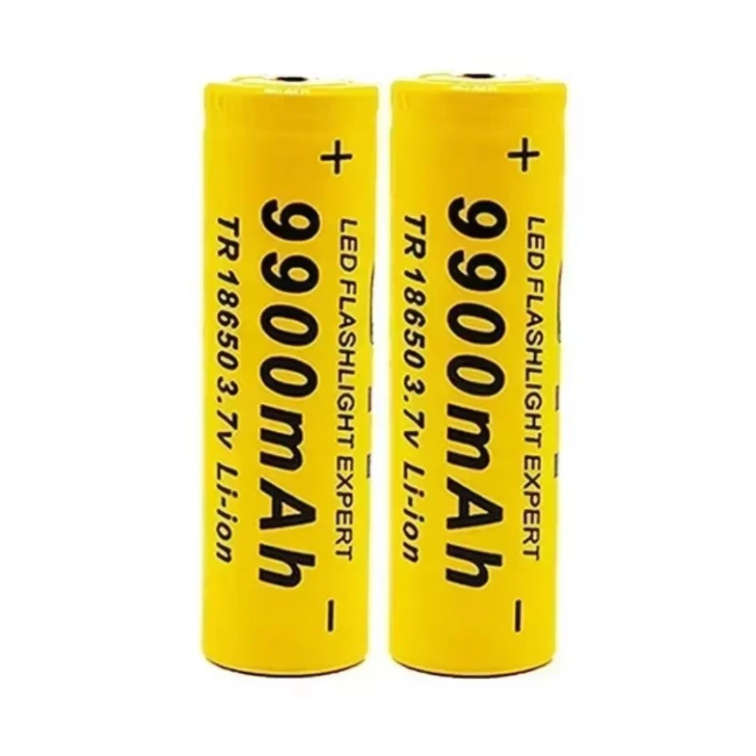 18650 Battery Chargeable Battery 3.7V 18650 9900Mah Capacity Li-Ion Chargeable Battery for Pocket lamp + Charger