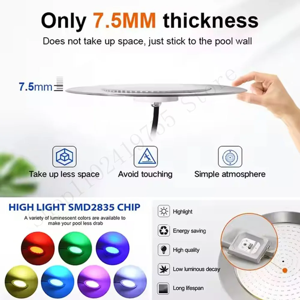 

12W RGB LED Pool Light Bluetooth APP Control AC85-265V Outdoor Underwater lighting Fountain Landscape Lamp Piscina Luz Spotlight