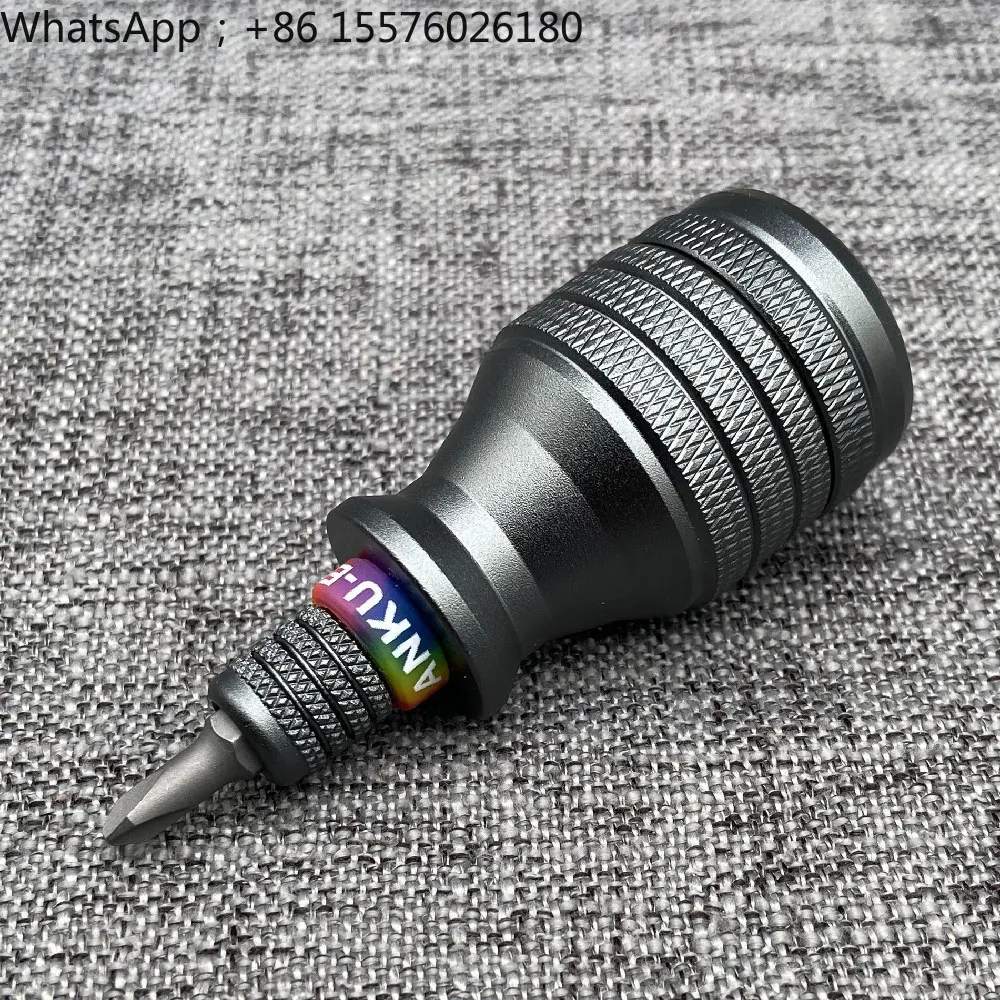 Small Steel Gun Screwdriver EDC All-aluminum Screwdriver 6.35 Metal Screwdriver