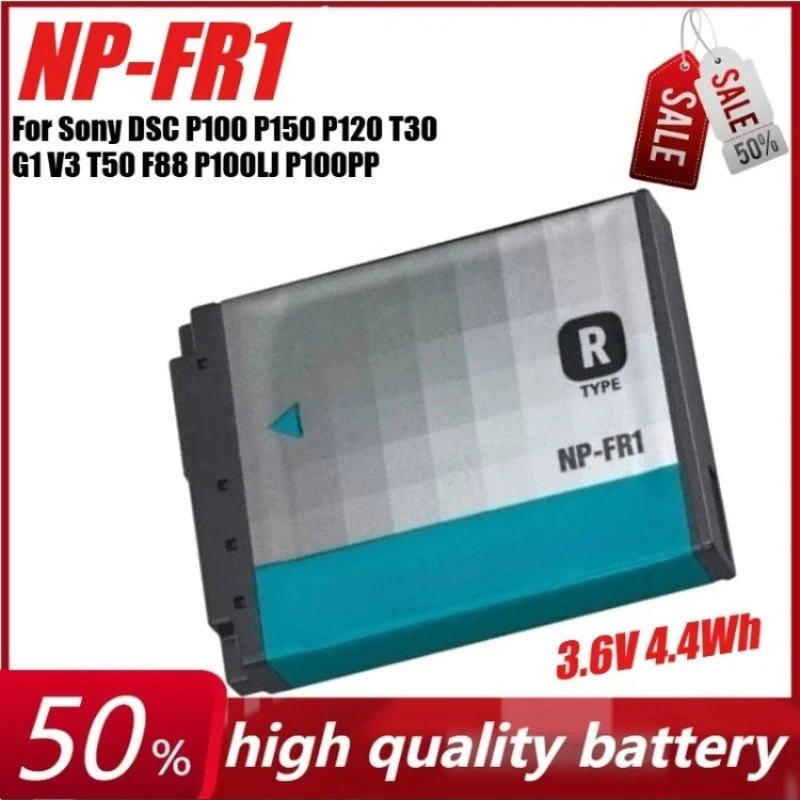 

3.6V 4.4Wh NP-FR1 Camera Battery for Sony DSC P100 P150 P120 T30 G1 V3 T50 F88 P100LJ P100PP P100R P100S P150