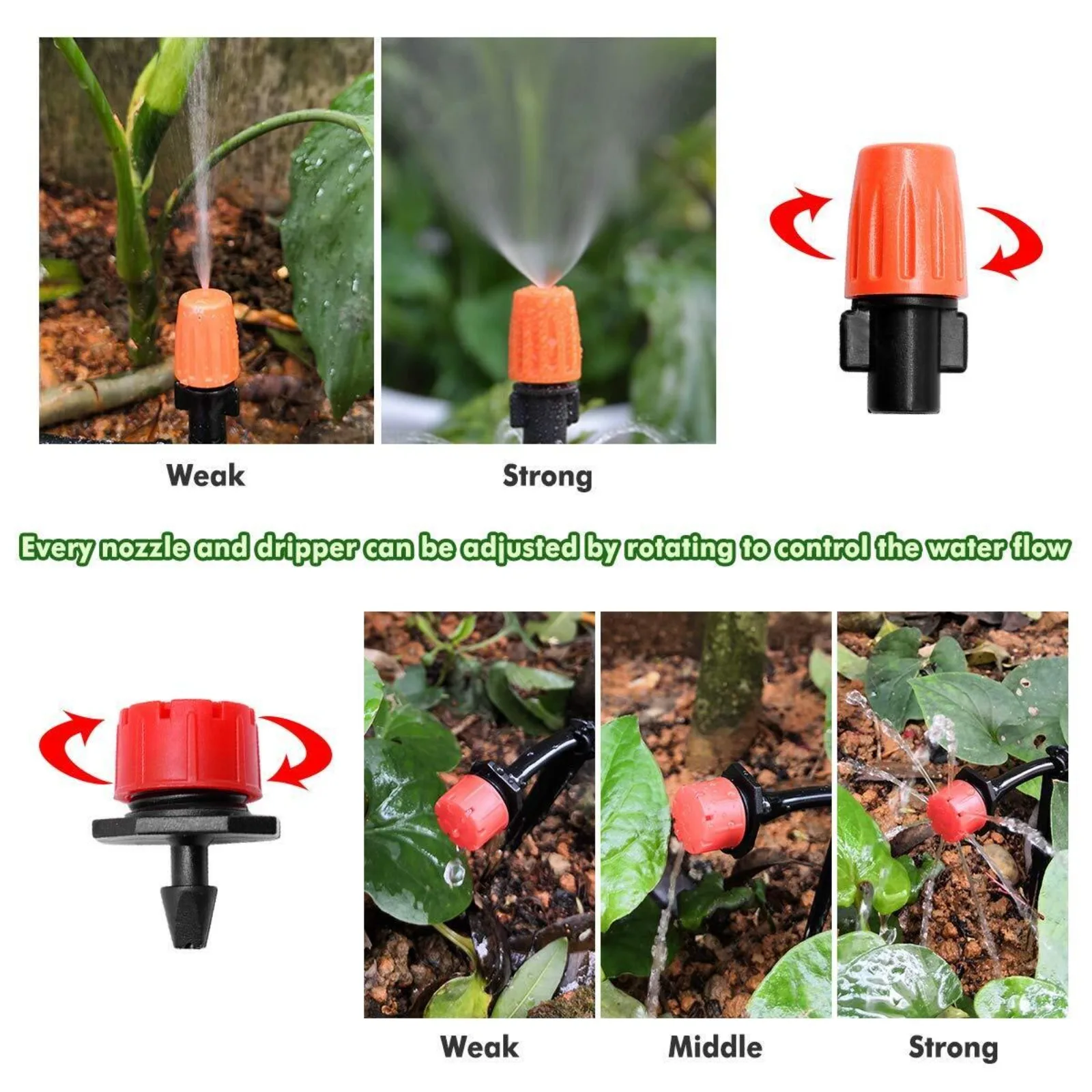 Imagem -02 - Sistema de Irrigação por Gotejamento Planta de Jardim Rega Auto Micro Mangueira Kit de Aspersores Eua 149 Pcs