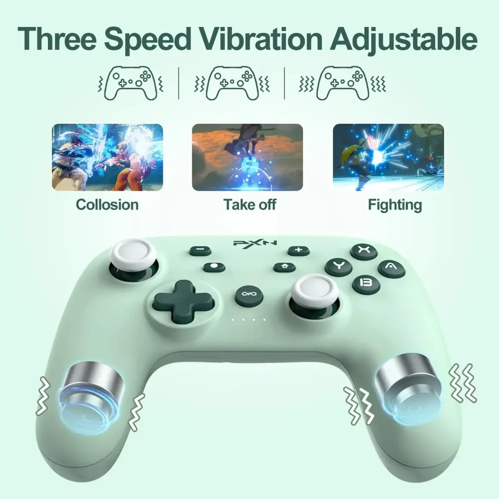 PXN P50H Wireless Switch Pro  Gamepad NFC Turbo Macro Gyro Axisfor Switch/Lite/OLED/iOS / PC  Wake-Up Hall Effect Joysticks