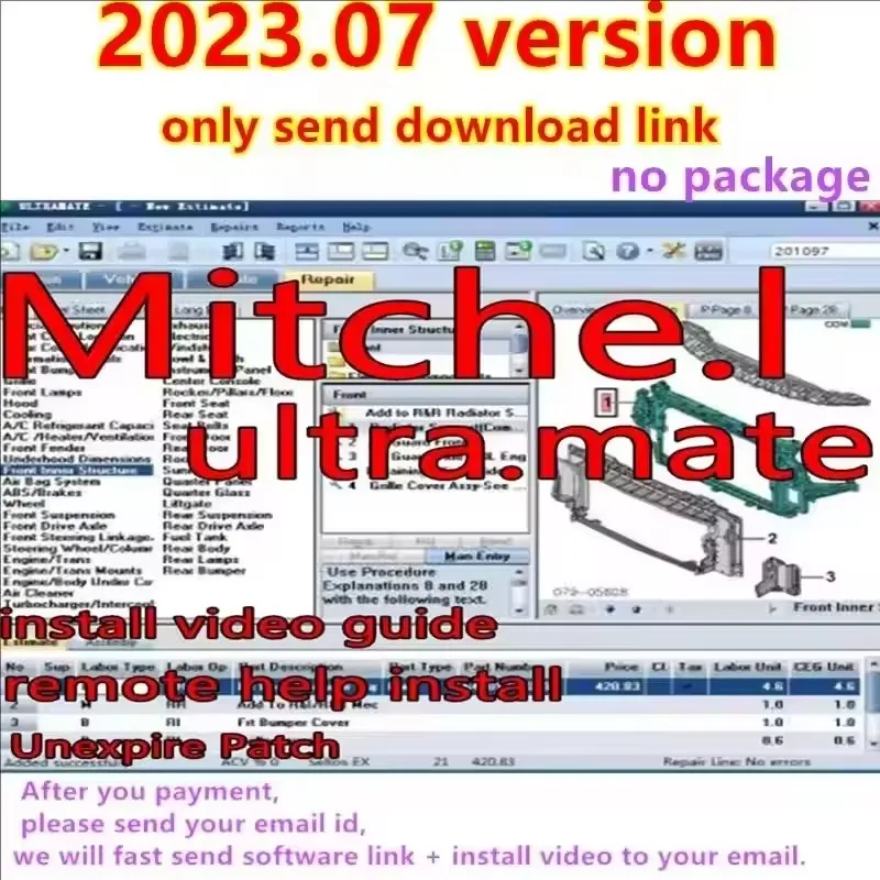 Mitchell Ultramate 7 Sistema de estimación avanzada con todas las funciones+ELSAWIN 6.0+XDECODER V10.3+HAYNES PRO Vivid 2018.1