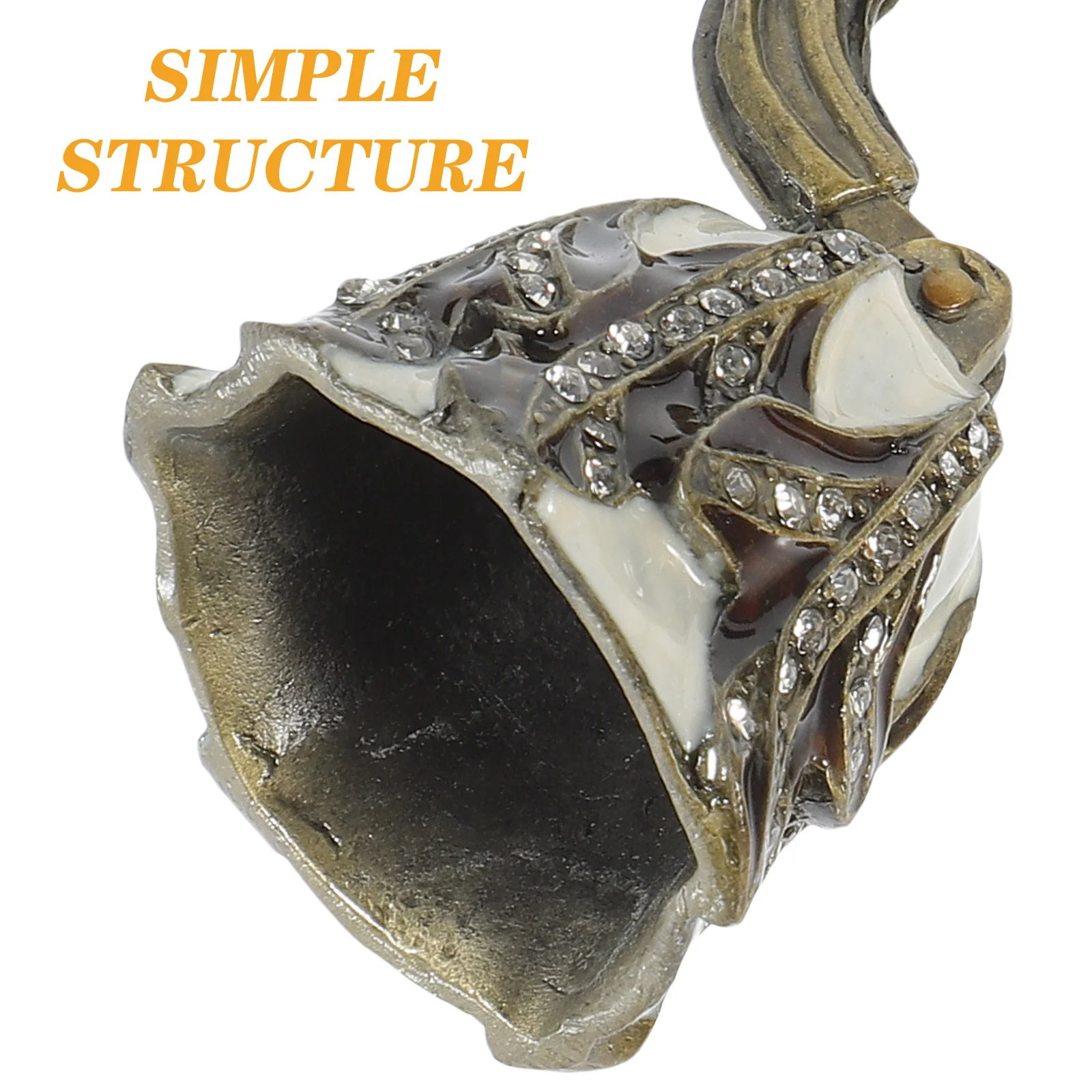 

Vintage Extinguisher Rhinestone Inlaid Flower Shape Long Handle Wick Snuffer Tool For Home Aromatherapy Supplies Household