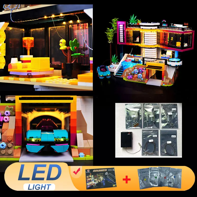 

LED Light Kit For LEGO 42639 Andrea's Modern Mansion Lamp Ideas DIY Gift (Not Include Building Blocks Bricks Kits Sets Model)