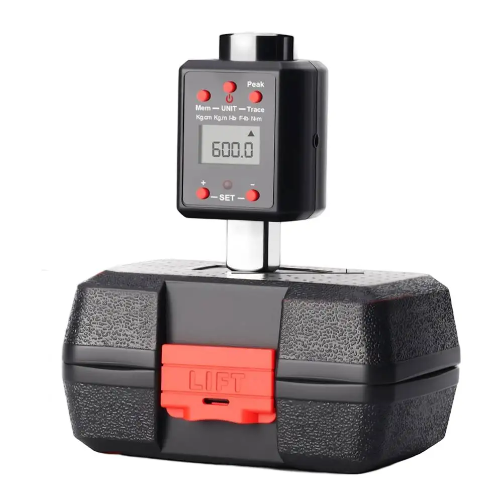 Torque Wrench Adapter Digital for 1/4 3/8 1/2 3/4 Inch Drives Supports Metric and SAE Units from 0.3 Nm to 600 Nm