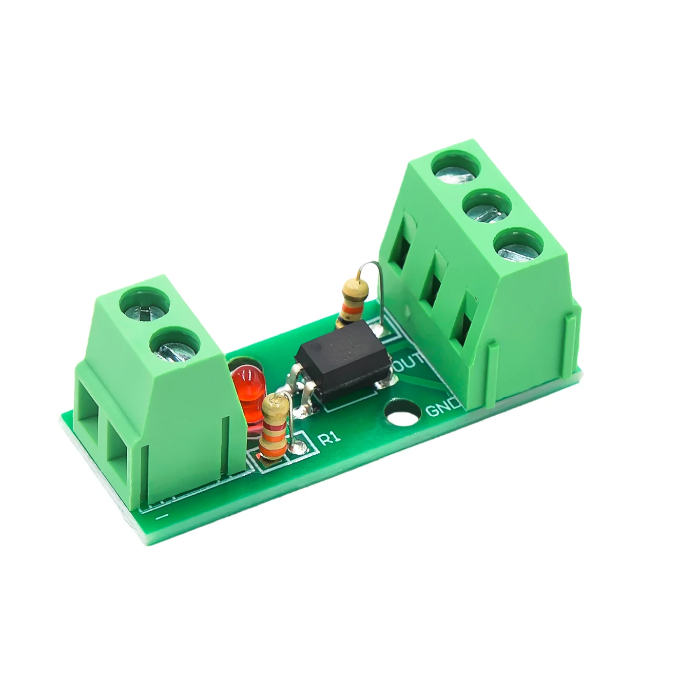 1-channel optocoupler isolation module/EL817/PC817/photoelectric isolator/optical coupler/clamping rail bracket