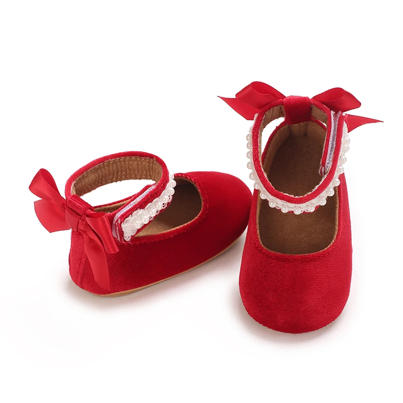 Mary Jane Flats für Kleinkinder, Mädchen, mit Schleife, rutschfeste, weiche Sohle, Prinzessinnen-Laufschuhe für Kleinkinder, Sneaker, Hochzeitskleid, Tanzschuhe – Detail 37