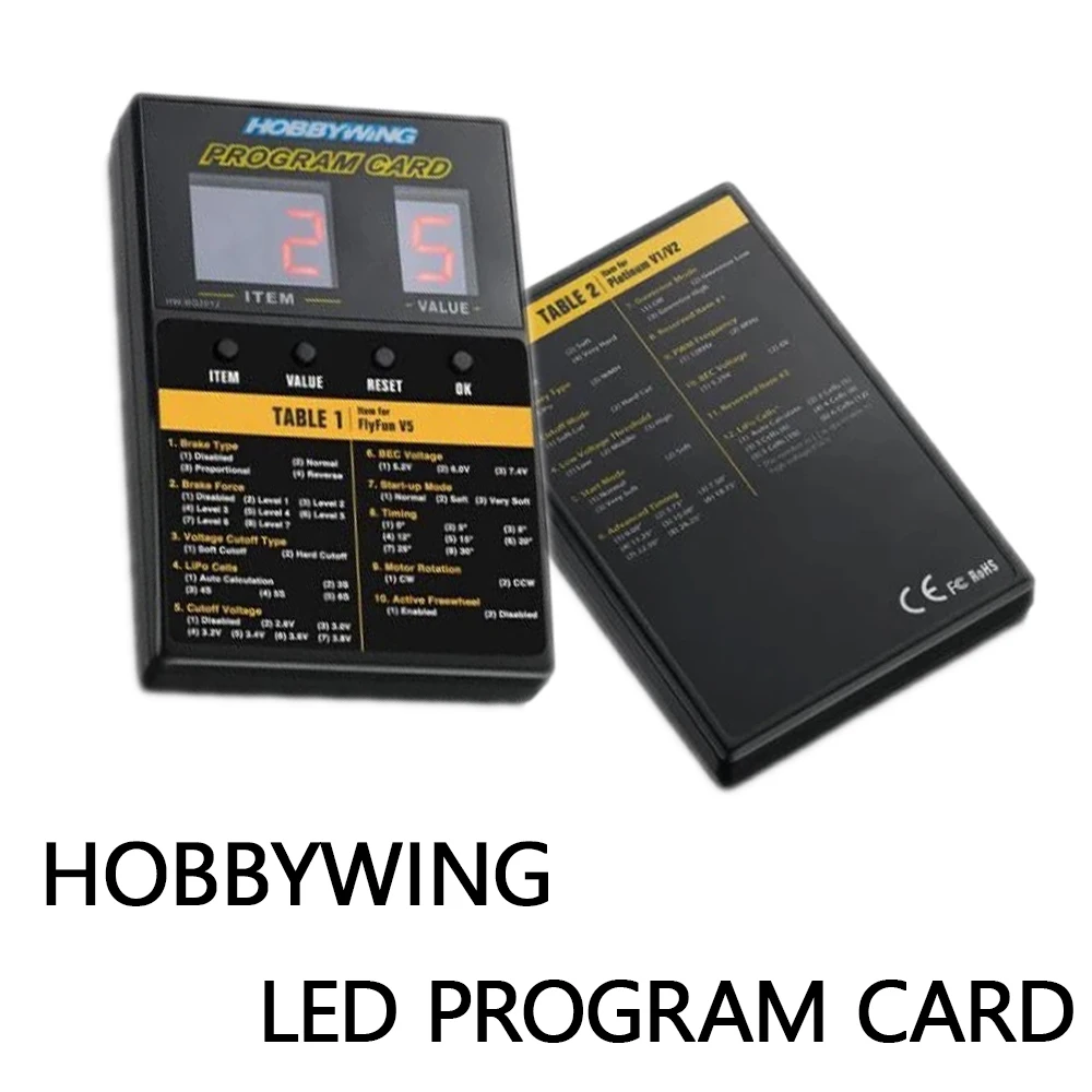 HOBBYWING-بطاقة برنامج LED بدون فرش ، صندوق ESC للبلاتينيوم V1 ، V2 FlyFun ، V5 ، XeRun ، EzRun ، QuicRun ، سلسلة SeaKing ، 4.8 فولت-6.0 فولت