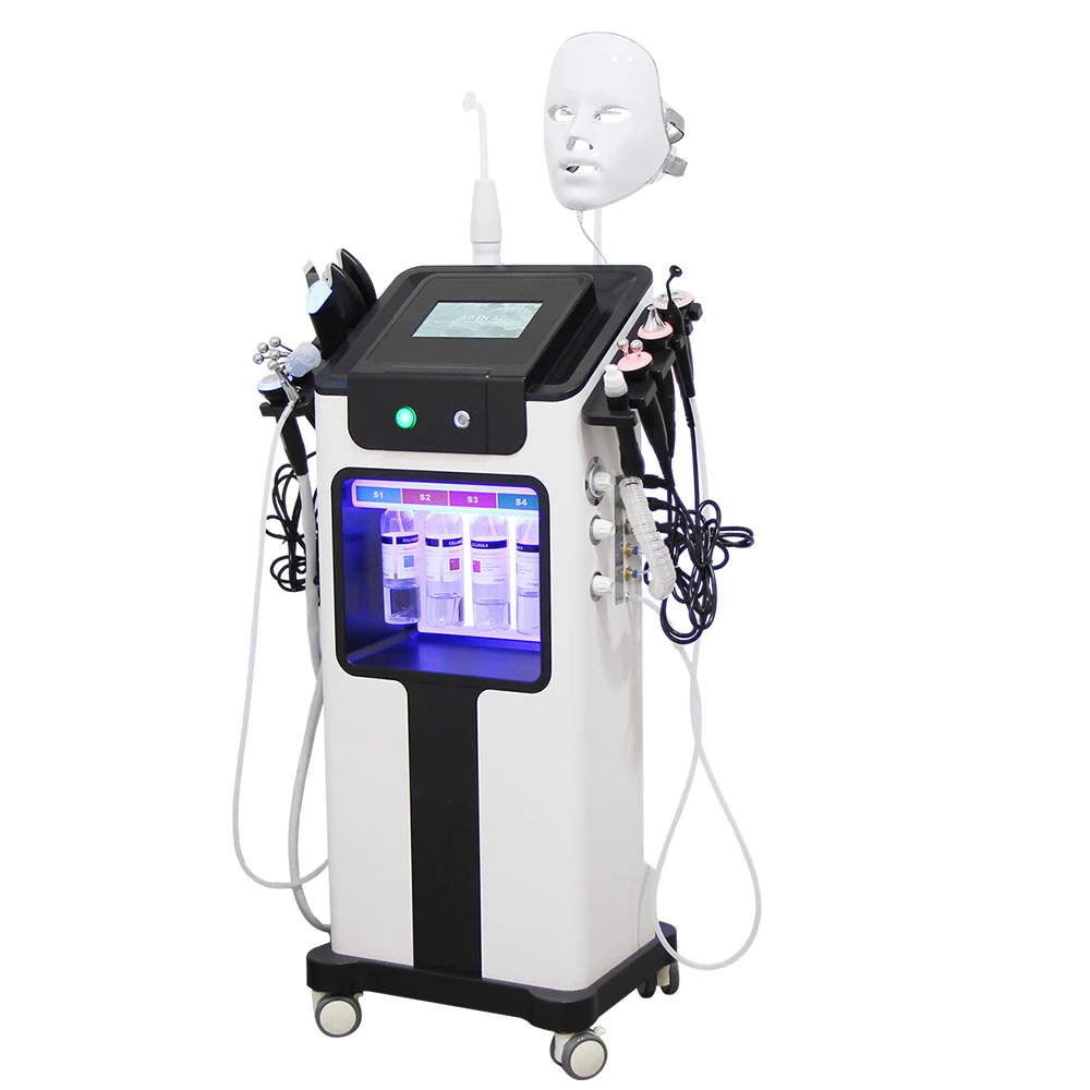 12 IN 1 Water Oxygen Bubble Facial Machine Deep Skin Cleansing Blackhead Removal Skin Facial Lifting Skin Care Beauty Device