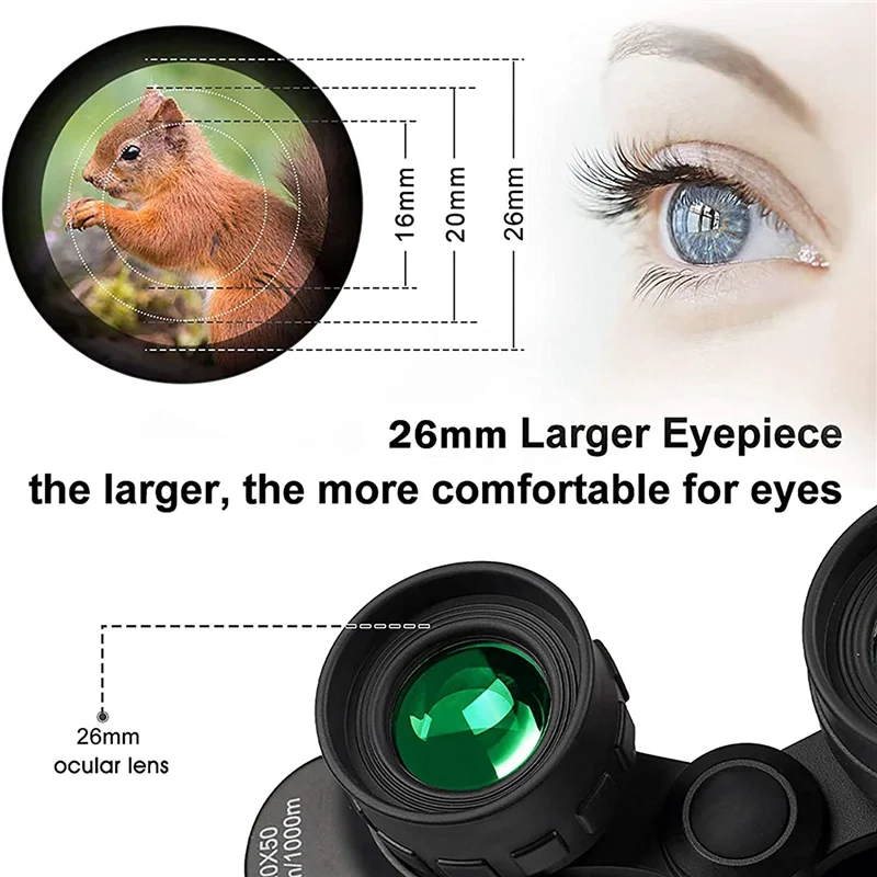 Powerful Telescope 20X50 Professional Night Vision Binoculars Waterproof Binoculars for Bird Watching Hunting Travel