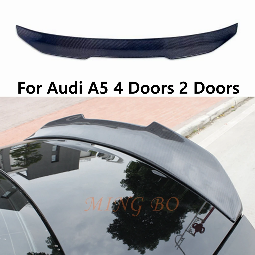 

For Audi A5 4 Doors 2 Doors 2009-2016 PSM Style Carbon Fiber / Forged Carbon Fiber Rear Trunk Spoiler（Not for S5 RS5）