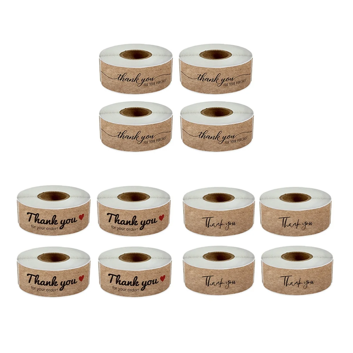 1440Pcs Thank You Stickers Set, Thank You Stickers Label Roll Thank You for Envelope Retail Store 75X25mm