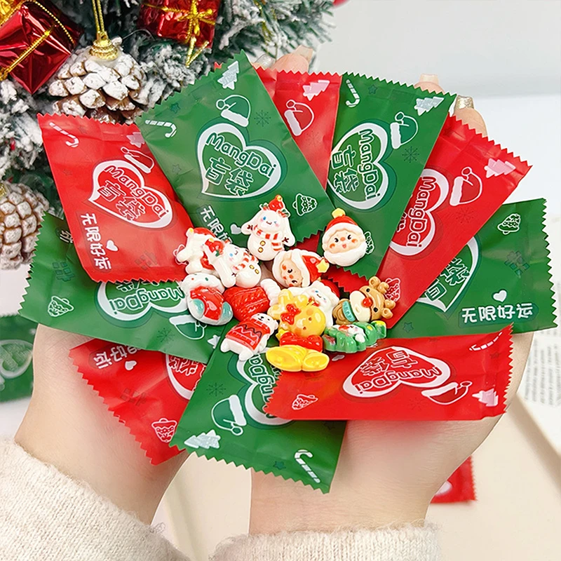 10Pcs Mini Independent Packaging Christmas Series Blind Bags Style Random Surprise Doll Model Toy Kawaii Christmas Toy