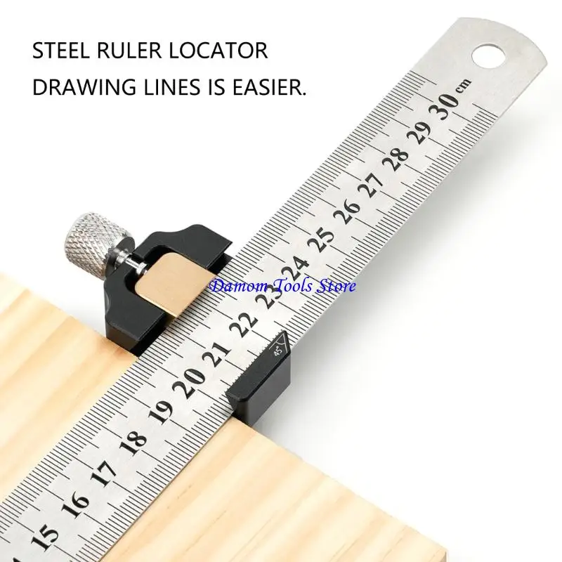 57BE Combination Square Steel Rule Guide Block With Quick to Adjust Mechanism For Precise Line Marking