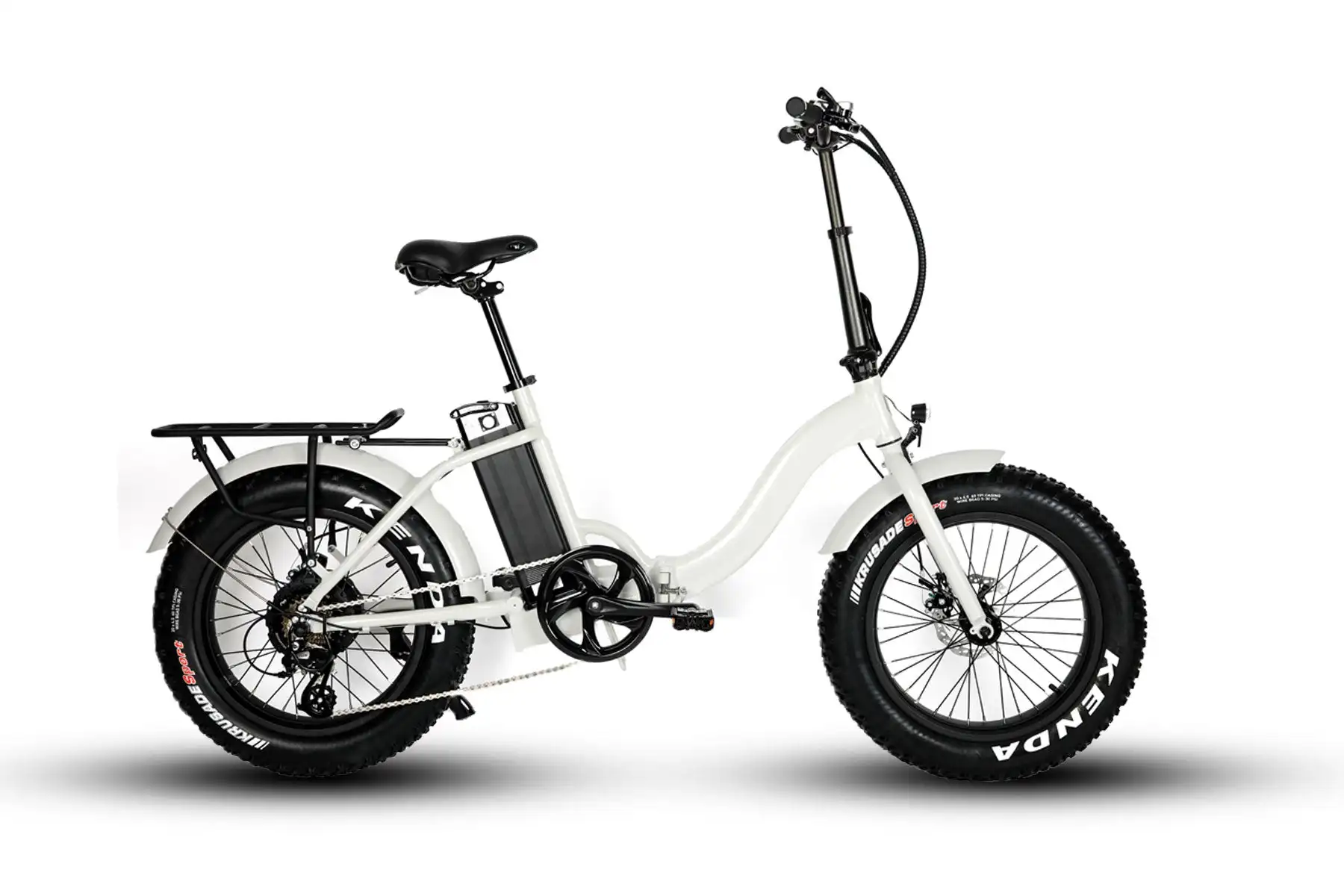 Lithium Battery Folding Electric Bicycle 48V/500W Brushless DC Wheel Hub Motor High Torque Installed On The Rear Wheel Ready For