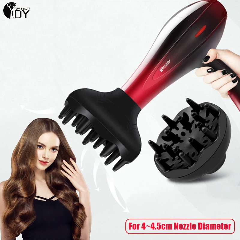 New Hairdryer Diffuser Cover Suitable Diameter 4-4.5cm Universal Hairdressing Blower Styling Salon Curly Tool Black