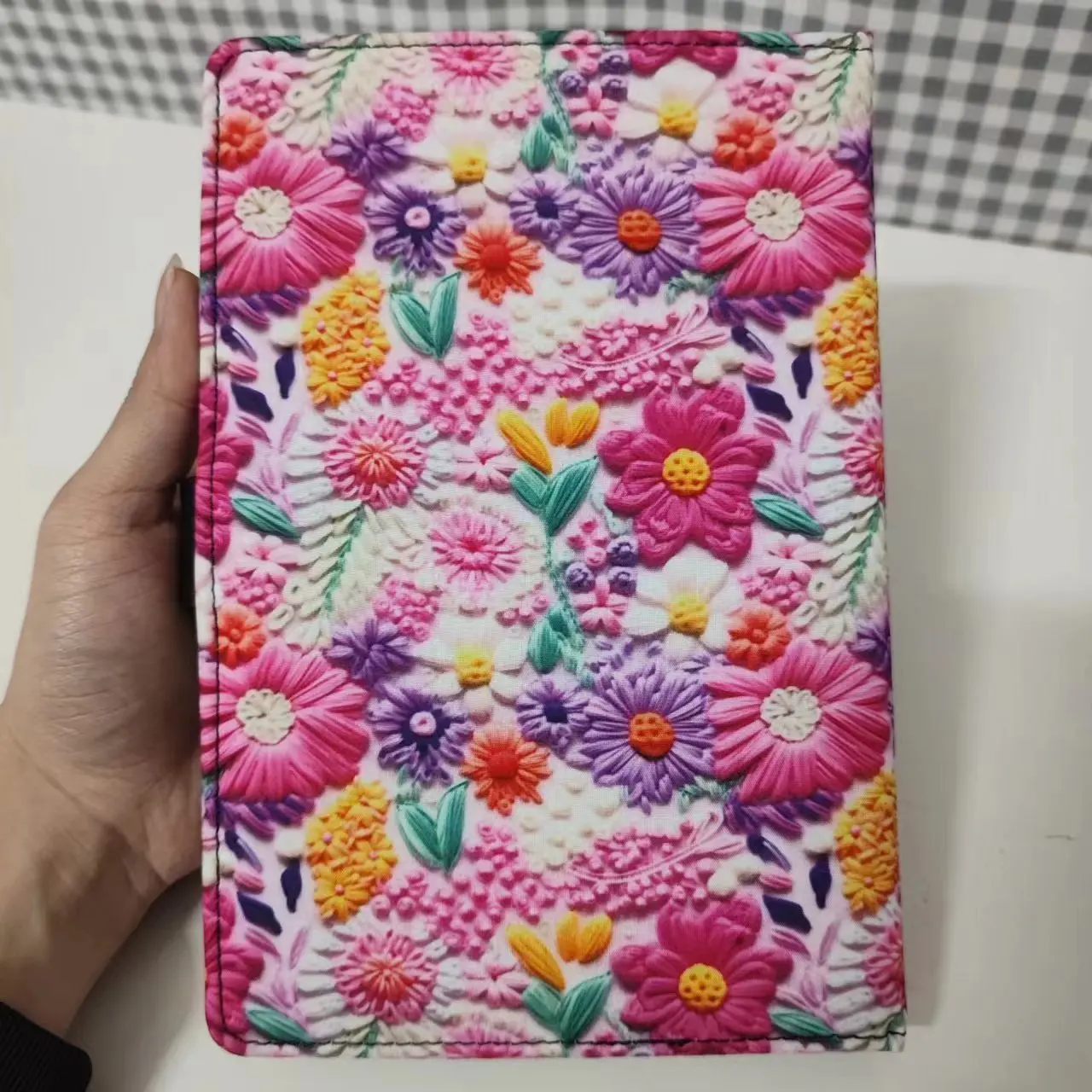 A5 Kawaii Notebook Diary with Lock Colorful Flower Fabric Cover Girl Gift 260 Pages 100Gsm Study Stationery Office Bullets Log