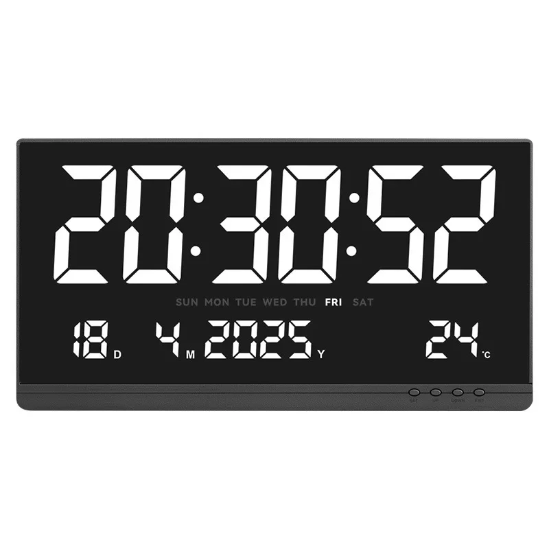 21Inch HD Large LED Digital Wall Clock Simple Electronic Timing Display Device High Visibility Time Clock For Household Office