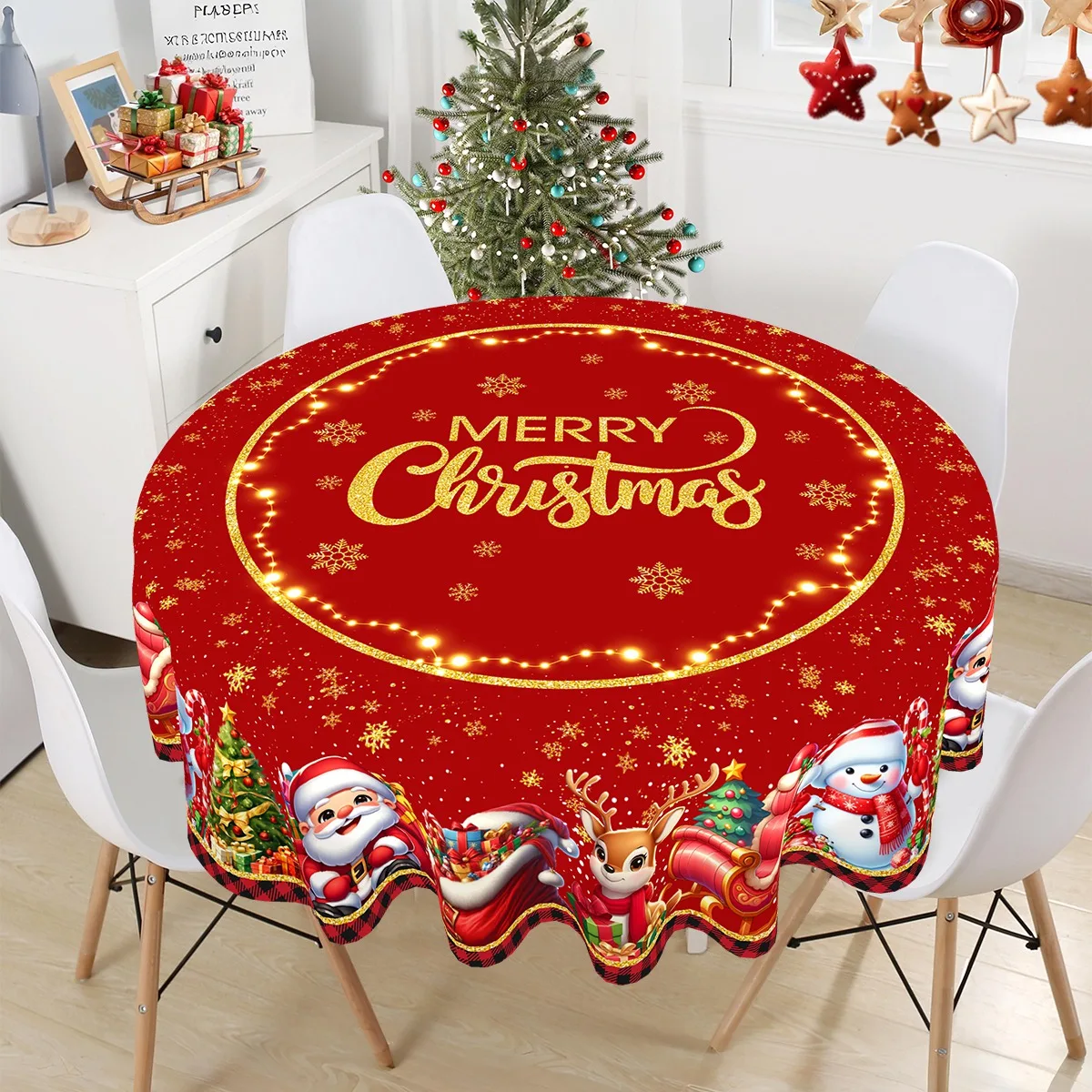 عيد الميلاد سانتا كلوز مفرش المائدة عيد ميلاد سعيد الديكور للمنزل 2025 نافيداد كيرست نويل عيد الميلاد ديكور للطاولات السنة الجديدة 2026 هدية