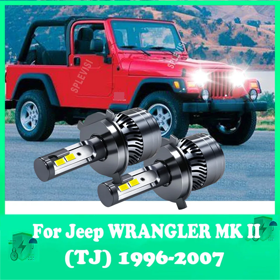 LED Canbus 18000LM Car Headlights Bulbs For Jeep WRANGLER MK II (TJ) 1996 1997 1998 1999 2000 2001 2002 2003 2004 2005 2006 2007