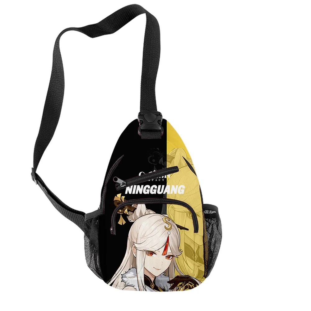 

Trendy Popular Genshin Impact Crossbody Chest Bags Oxford Waterproof Boys/Girls Sports Travel Bag 3D Print Shoulder Bags