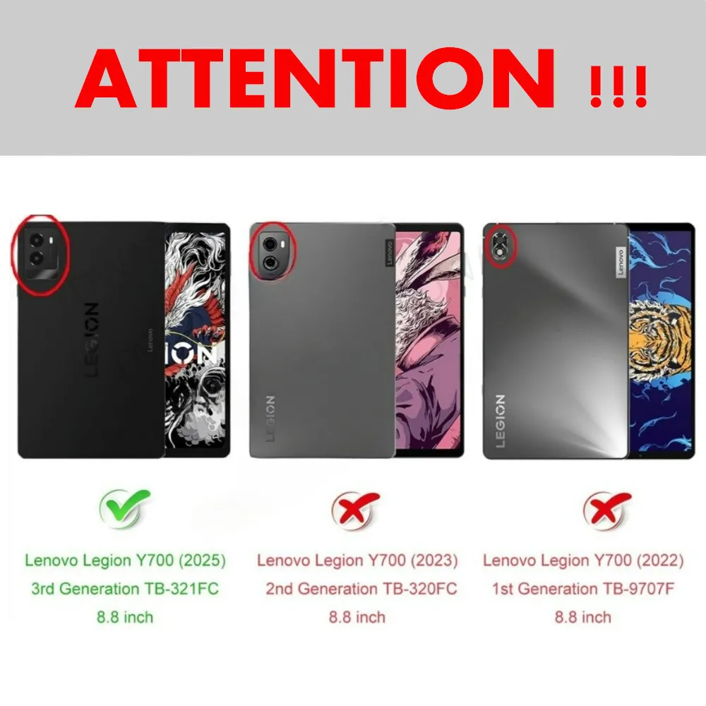 for Lenovo Legion Y700 2025 TB321FU TPU Silicon Soft Shell Airbags Cover for Lenovo Y700 3rd Gen 8.8 inch TB321FU